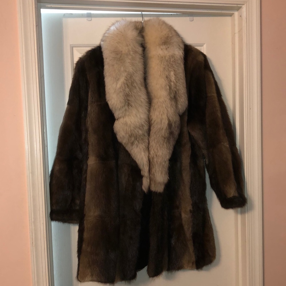 Fox Collar Fur Coat